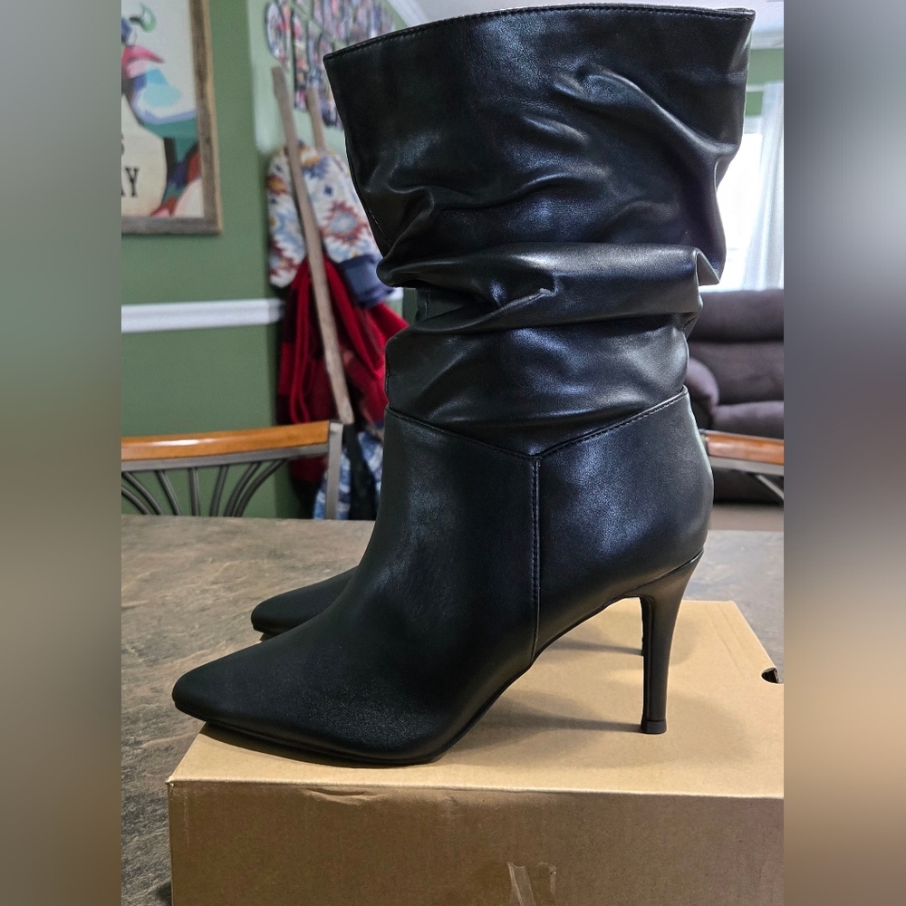 Coutgo Women's Mid Calf Slouchy Boots #740, 741, 742 - Picture 7 of 12